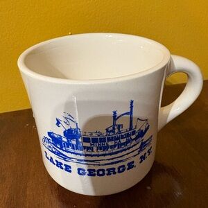 White and Blue Lake George NY  Mug